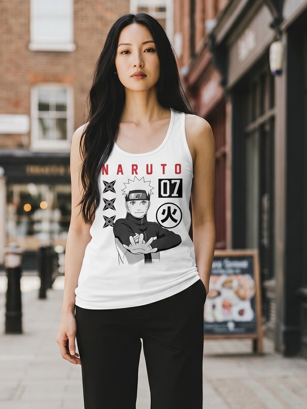 Naruto Women's White Tank Top